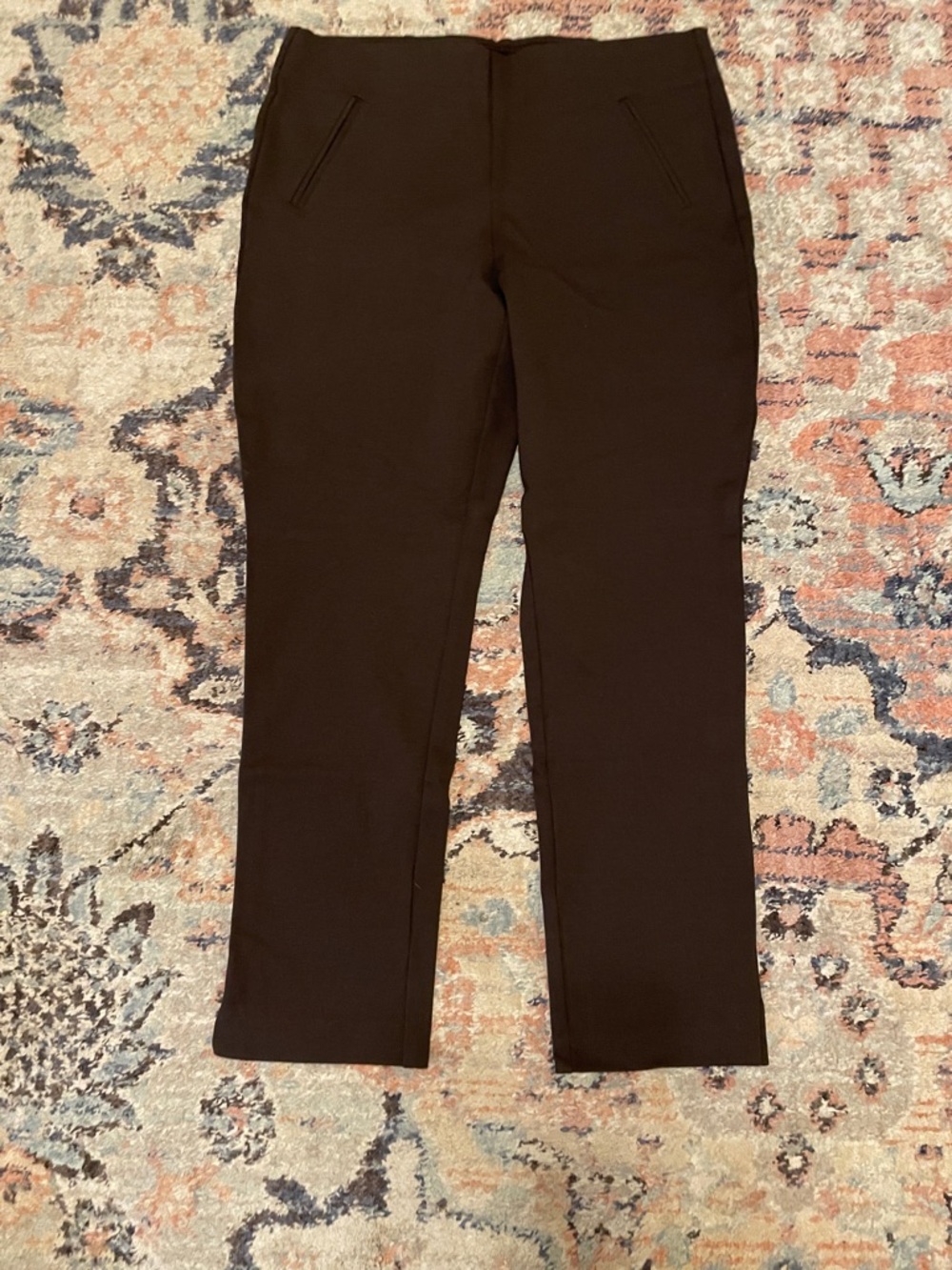 Chico's Women's Slim Straight Pants in Dark Brown